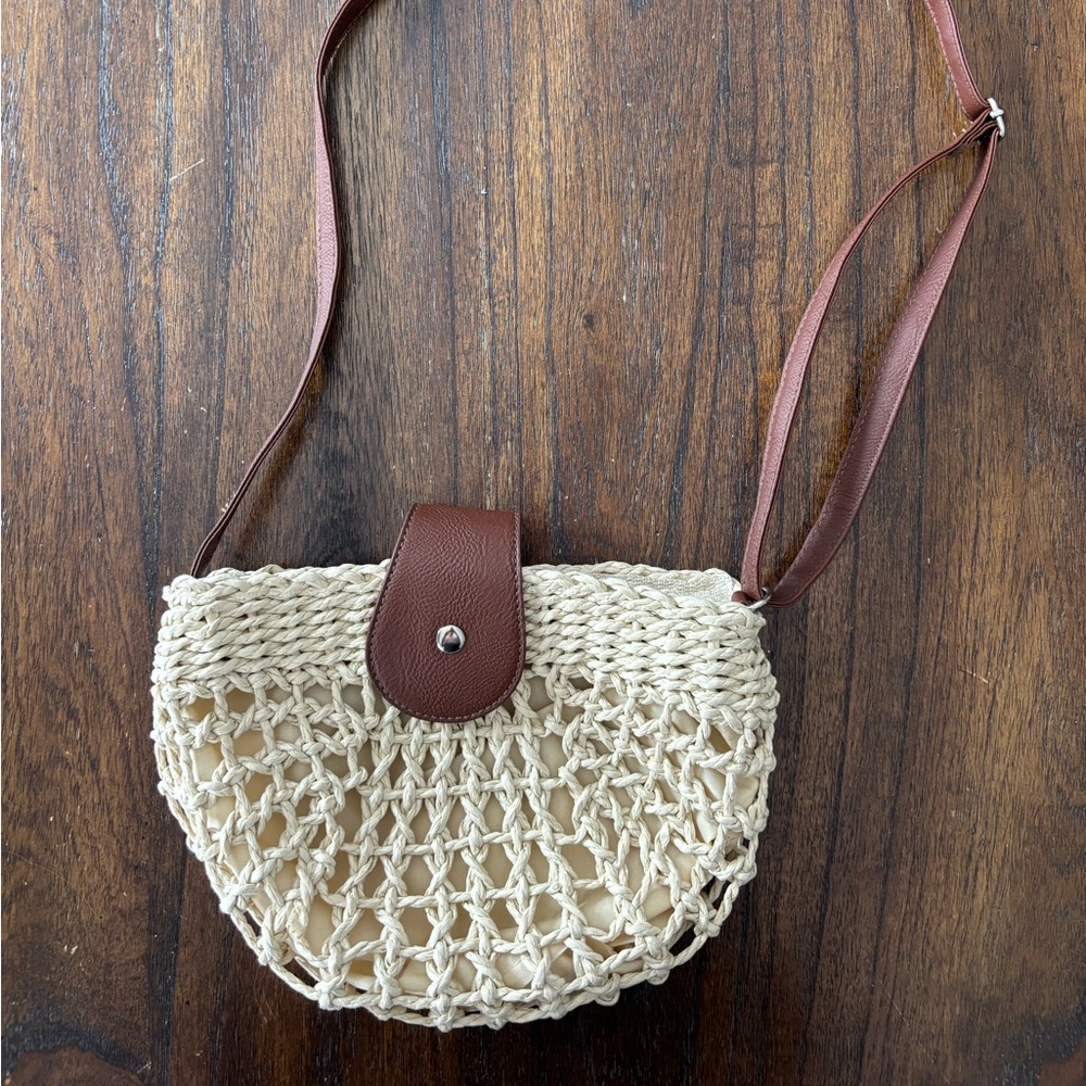Rattan Woven Crossbody